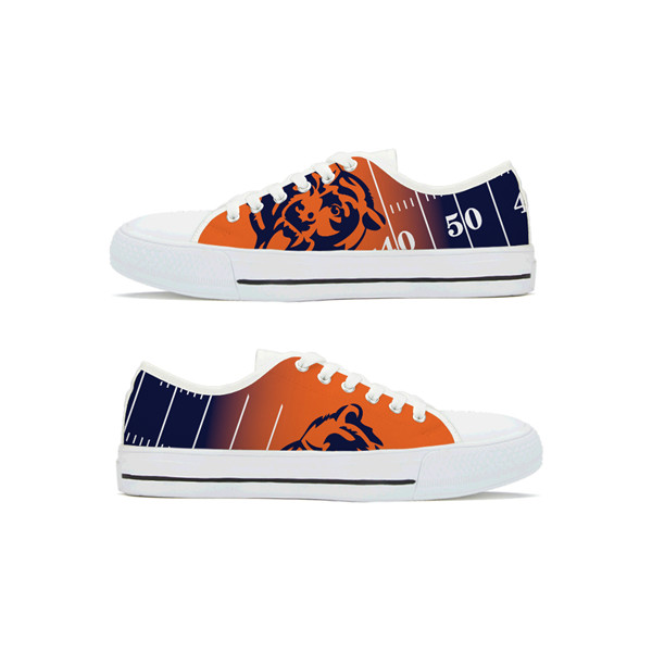 Women's Chicago Bears Low Top Canvas Sneakers 002 Women's Chicago Bears Low Top Canvas Sneakers 002